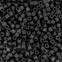Miyuki square - cubes 1.8mm kralen - Matted black SB18-401F